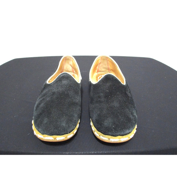 Sabah Handmade in Turkey Black Suede Slip On Loafer Flats Shoes Women 7.5US/39EU - Picture 2 of 8